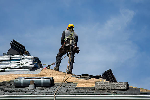 Professional Roofing technician working in Bussey, IA